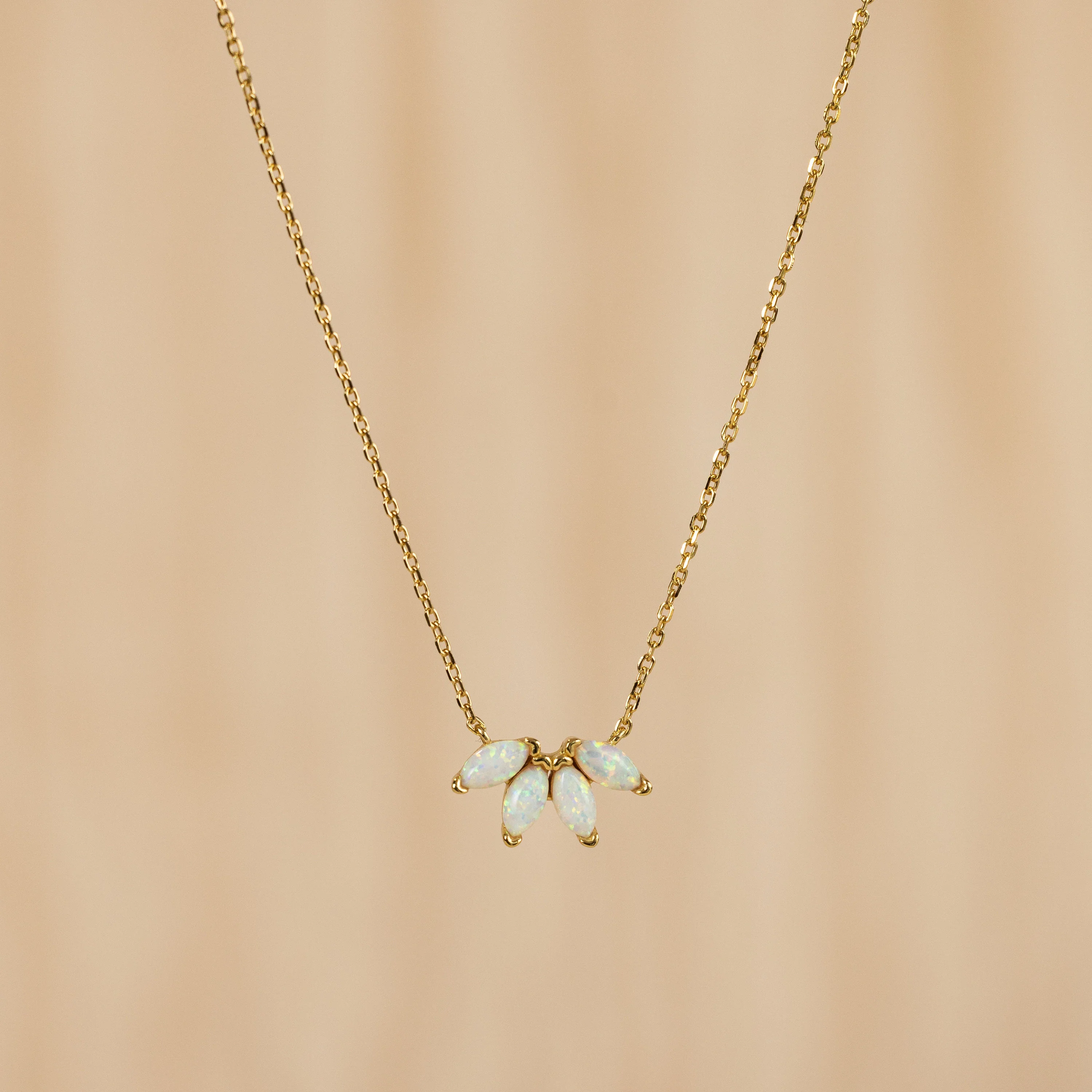 White Opal Marquise Necklace - Image 2