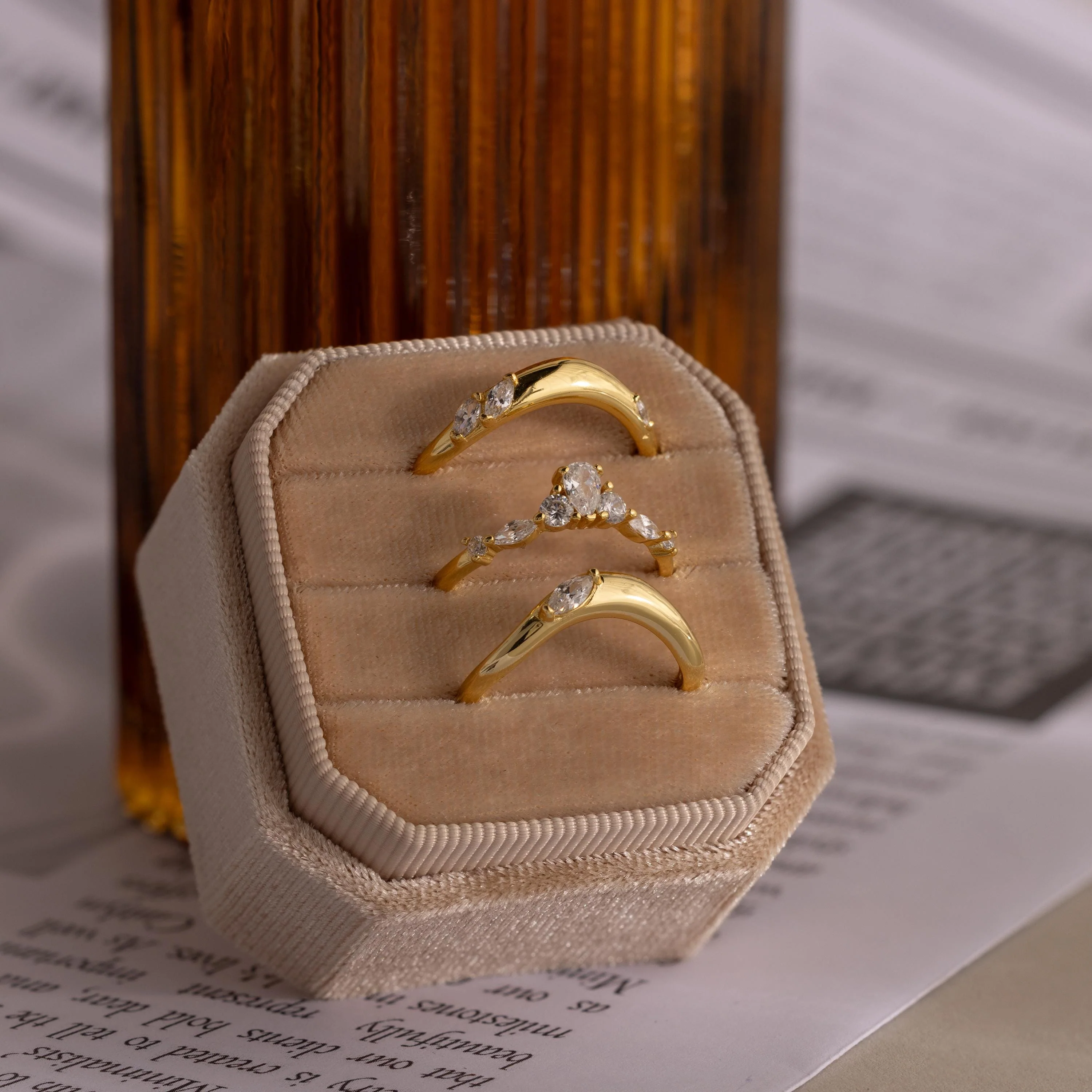 Zen Diamond Curve Ring - Image 7
