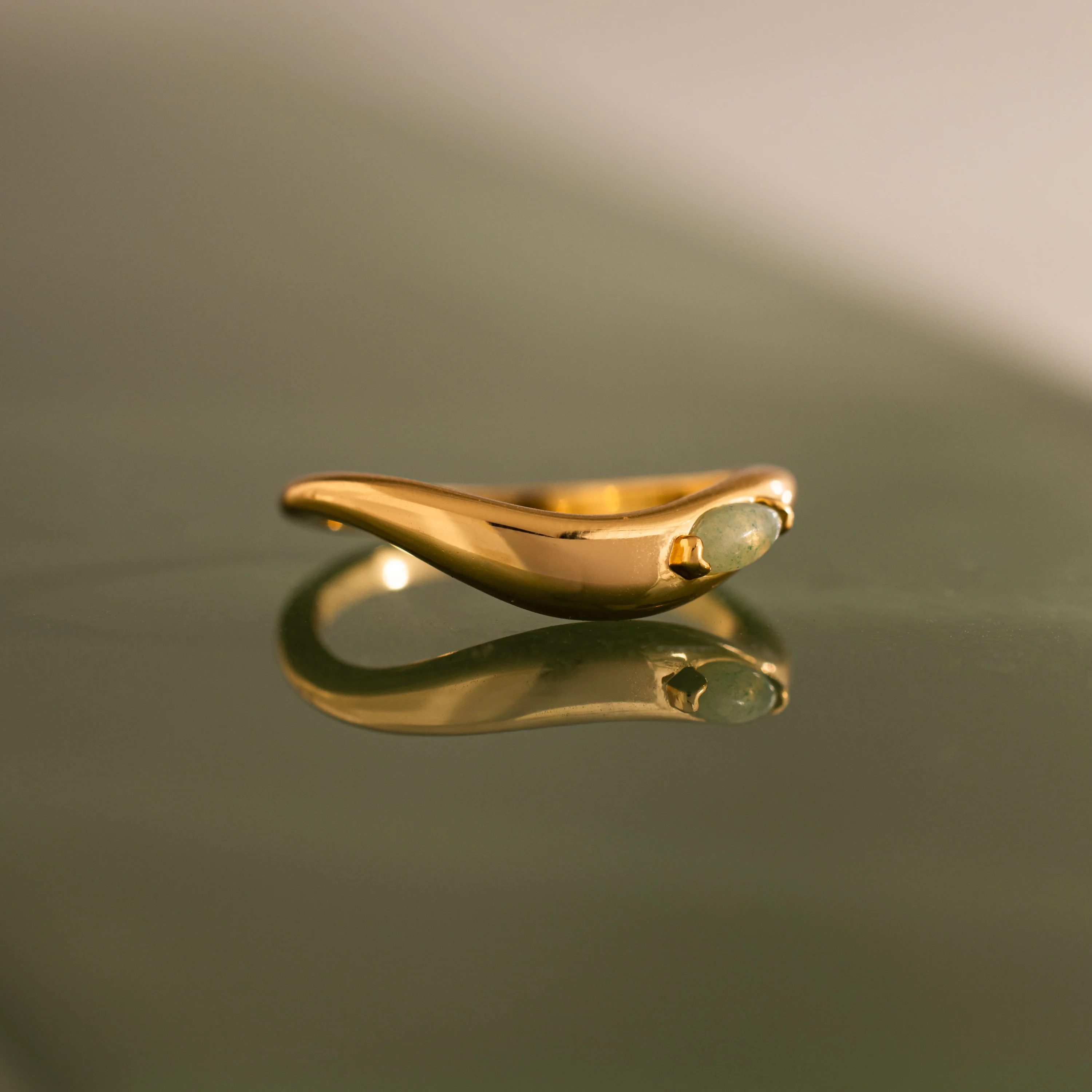 Zen Jade Curve Ring - Image 3